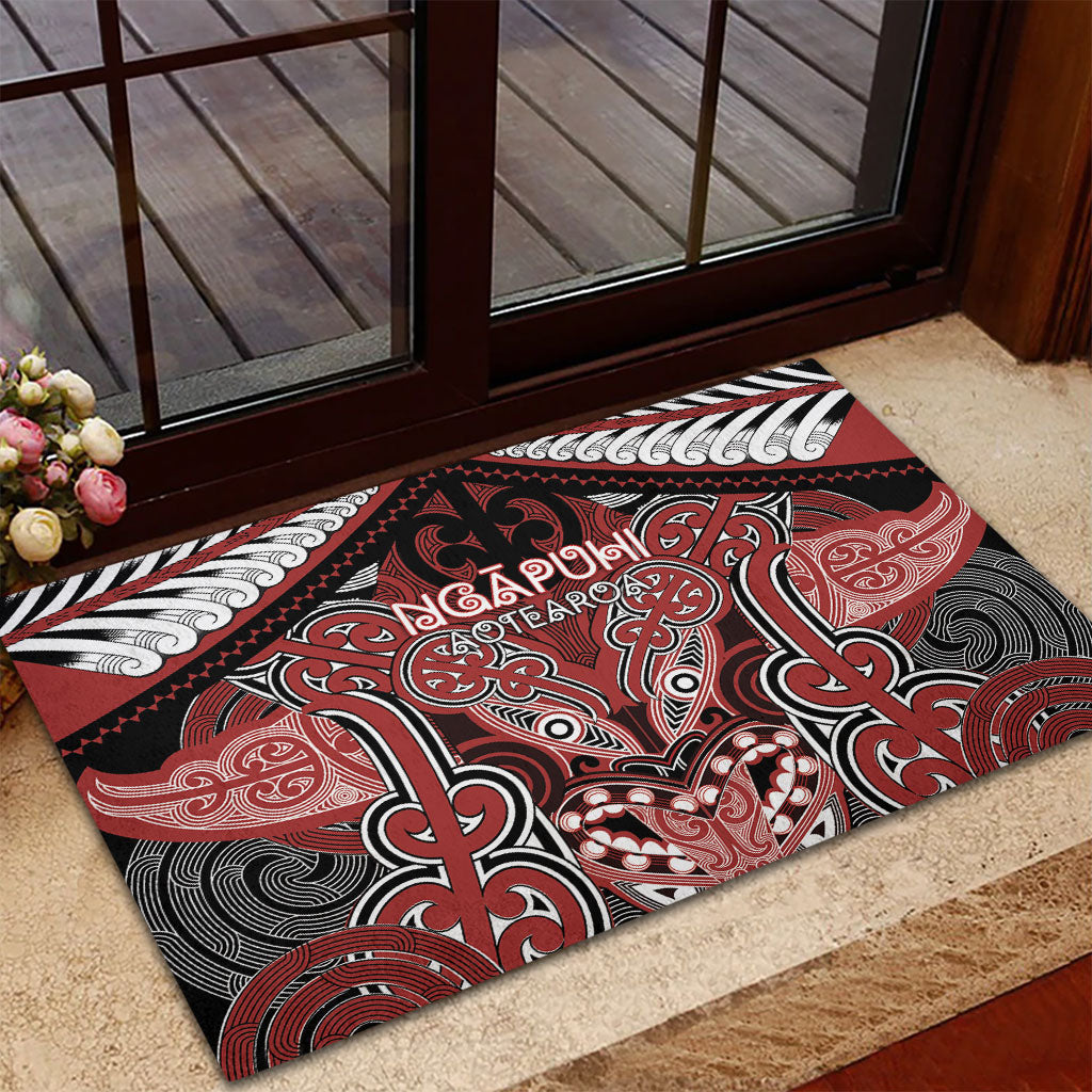 Aotearoa Iwi Ngapuhi Rubber Doormat Maori Kowhaiwhai Pattern LT19 - Polynesian Pride
