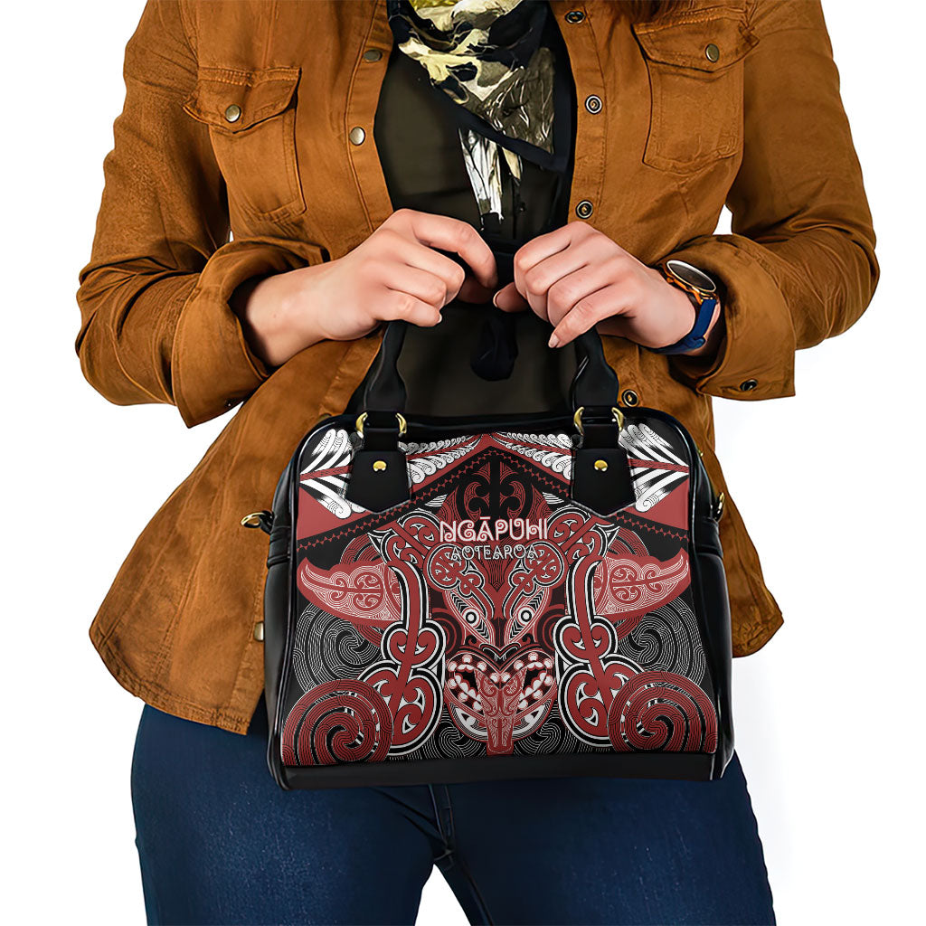 Aotearoa Iwi Ngapuhi Shoulder Handbag Maori Kowhaiwhai Pattern LT19 - Polynesian Pride