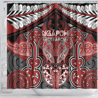 Aotearoa Iwi Ngapuhi Shower Curtain Maori Kowhaiwhai Pattern LT19 - Polynesian Pride