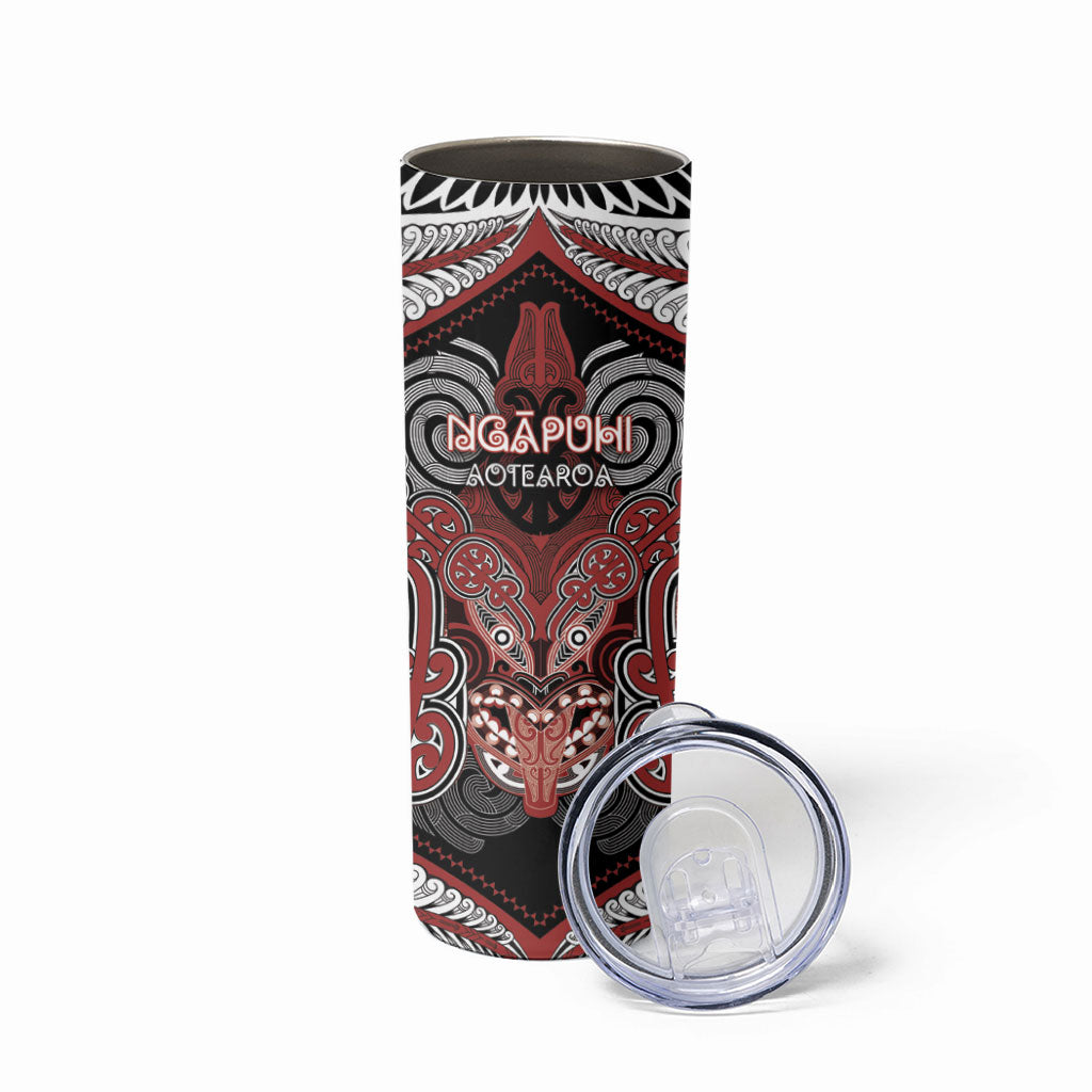 Aotearoa Iwi Ngapuhi Personalised Skinny Tumbler Maori Kowhaiwhai Pattern LT19 - Polynesian Pride