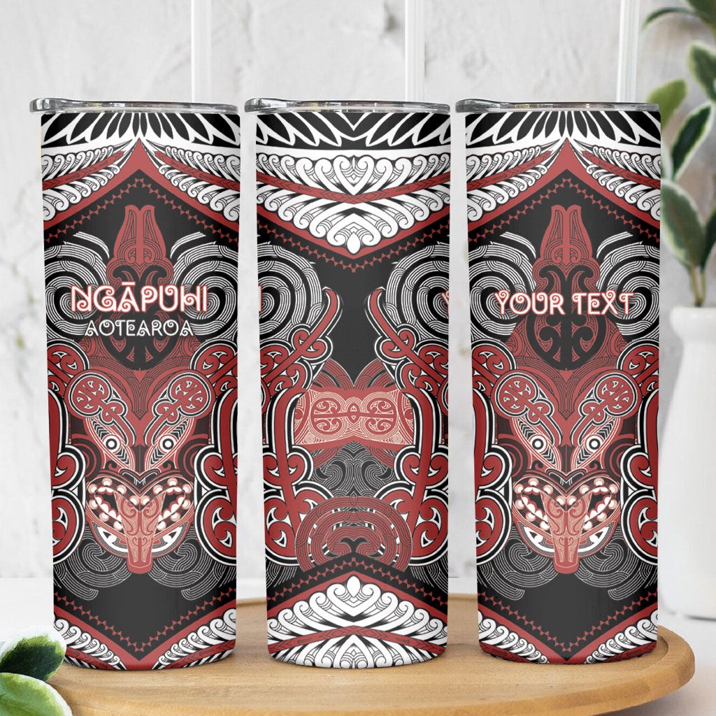 Aotearoa Iwi Ngapuhi Personalised Skinny Tumbler Maori Kowhaiwhai Pattern LT19 - Polynesian Pride