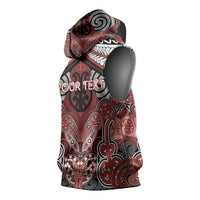 Aotearoa Iwi Ngapuhi Personalised Sleeveless Hoodie Maori Kowhaiwhai Pattern LT19 - Polynesian Pride