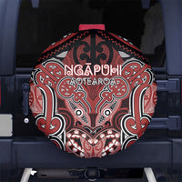 Aotearoa Iwi Ngapuhi Spare Tire Cover Maori Kowhaiwhai Pattern LT19 No hole Red - Polynesian Pride