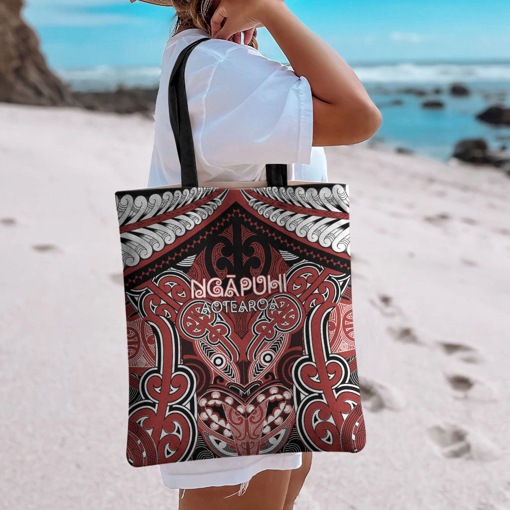Aotearoa Iwi Ngapuhi Tote Bag Maori Kowhaiwhai Pattern LT19 - Polynesian Pride