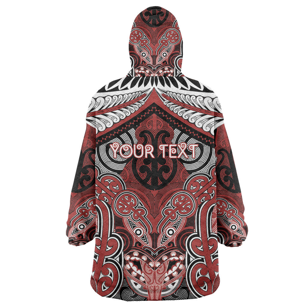 Aotearoa Iwi Ngapuhi Personalised Wearable Blanket Hoodie Maori Kowhaiwhai Pattern LT19 - Polynesian Pride