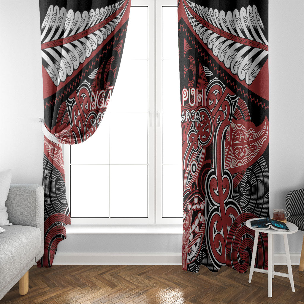 Aotearoa Iwi Ngapuhi Window Curtain Maori Kowhaiwhai Pattern LT19 - Polynesian Pride