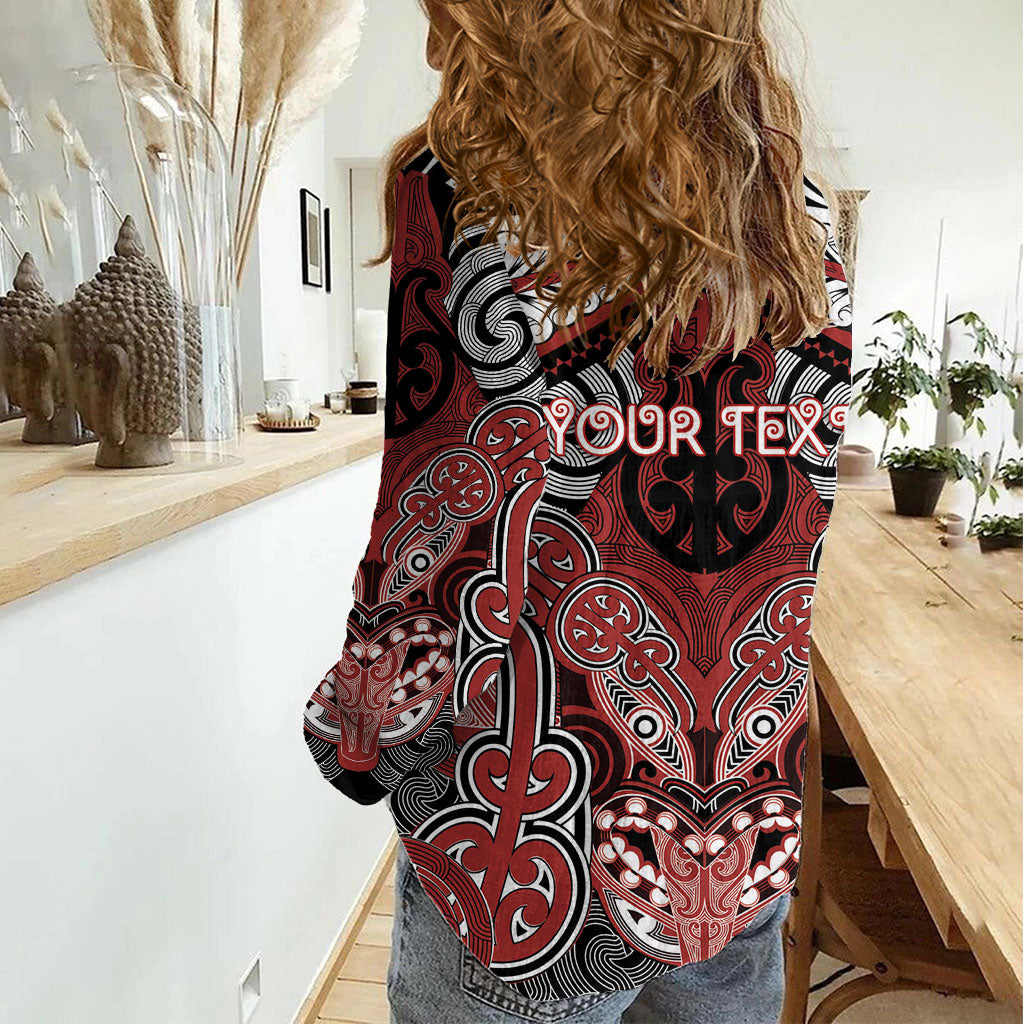 Aotearoa Iwi Ngapuhi Personalised Women Casual Shirt Maori Kowhaiwhai Pattern LT19 - Polynesian Pride