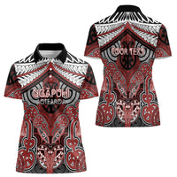Aotearoa Iwi Ngapuhi Personalised Women Polo Shirt Maori Kowhaiwhai Pattern LT19 - Polynesian Pride
