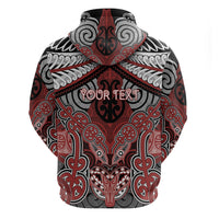 Aotearoa Iwi Ngapuhi Personalised Zip Hoodie Maori Kowhaiwhai Pattern LT19 - Polynesian Pride
