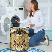 Aotearoa Iwi Ngati Whatua Laundry Basket Maori Kowhaiwhai Pattern LT19 - Polynesian Pride