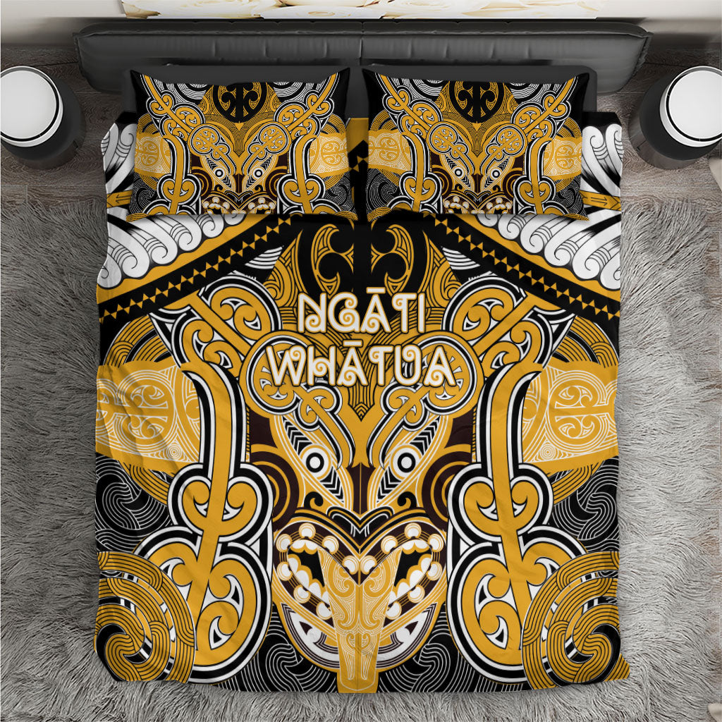 Aotearoa Iwi Ngati Whatua Bedding Set Maori Kowhaiwhai Pattern LT19 Yellow - Polynesian Pride