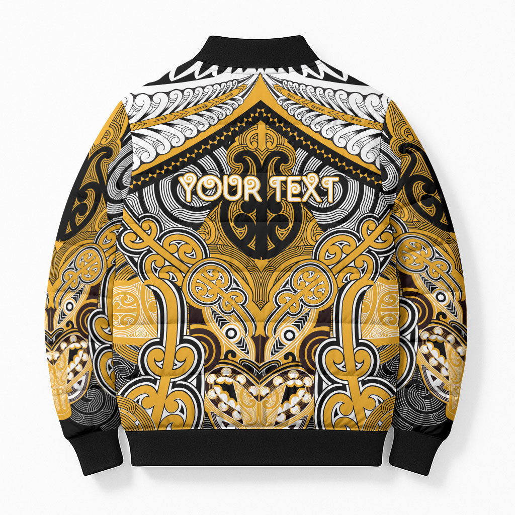 Aotearoa Iwi Ngati Whatua Personalised Bomber Puffer Jacket Maori Kowhaiwhai Pattern LT19 - Polynesian Pride