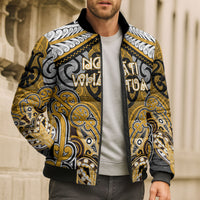 Aotearoa Iwi Ngati Whatua Personalised Bomber Puffer Jacket Maori Kowhaiwhai Pattern LT19 - Polynesian Pride