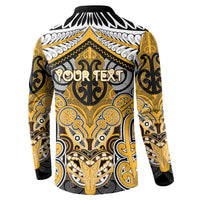 Aotearoa Iwi Ngati Whatua Personalised Button Sweatshirt Maori Kowhaiwhai Pattern LT19 - Polynesian Pride