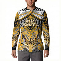 Aotearoa Iwi Ngati Whatua Personalised Button Sweatshirt Maori Kowhaiwhai Pattern LT19 - Polynesian Pride