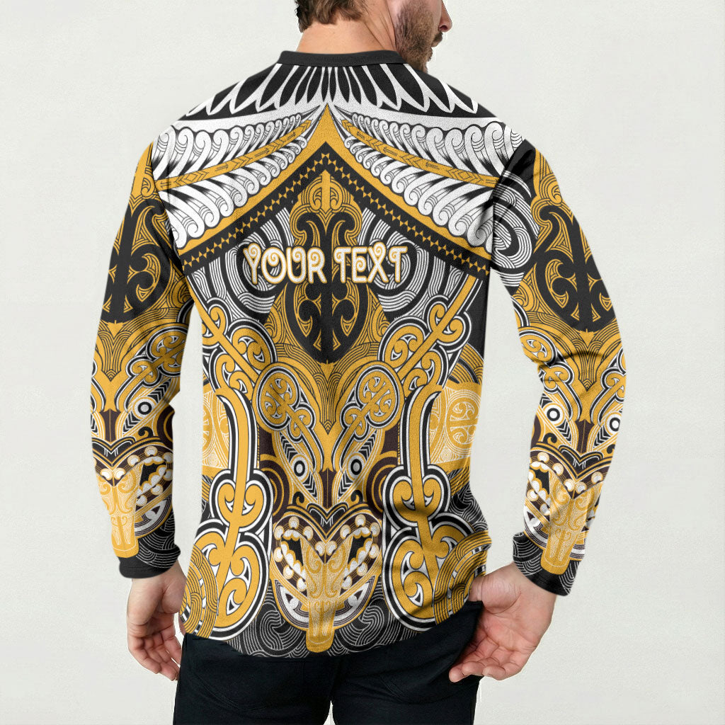 Aotearoa Iwi Ngati Whatua Personalised Button Sweatshirt Maori Kowhaiwhai Pattern LT19 - Polynesian Pride