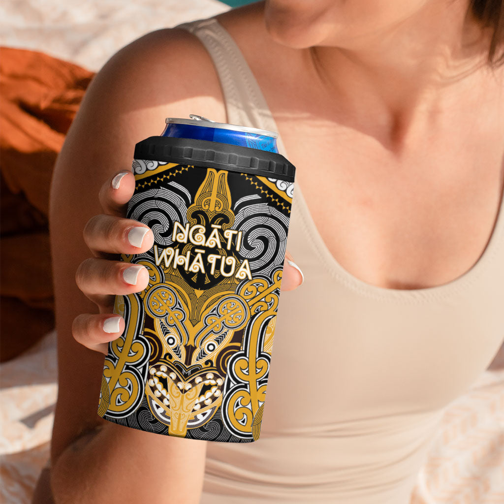 Aotearoa Iwi Ngati Whatua Personalised 4 in 1 Can Cooler Tumbler Maori Kowhaiwhai Pattern LT19 - Polynesian Pride