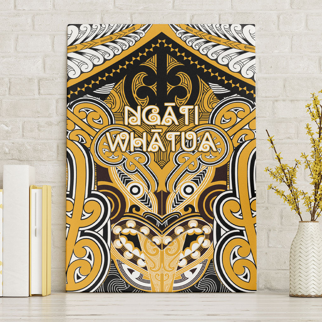 Aotearoa Iwi Ngati Whatua Canvas Wall Art Maori Kowhaiwhai Pattern LT19 Without Frame Yellow - Polynesian Pride