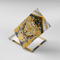Aotearoa Iwi Ngati Whatua Canvas Wall Art Maori Kowhaiwhai Pattern LT19 With Frame Yellow - Polynesian Pride