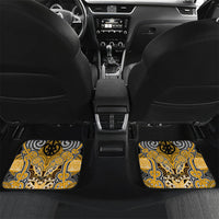 Aotearoa Iwi Ngati Whatua Personalised Car Mats Maori Kowhaiwhai Pattern LT19 Set 2pcs - Back Yellow - Polynesian Pride