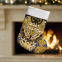 Aotearoa Iwi Ngati Whatua Personalised Christmas Stocking Maori Kowhaiwhai Pattern LT19 Set of 2 Yellow - Polynesian Pride