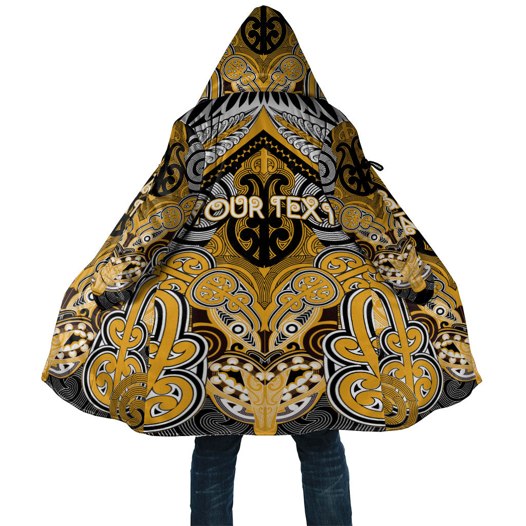 Aotearoa Iwi Ngati Whatua Personalised Cloak Maori Kowhaiwhai Pattern LT19 Unisex Yellow - Polynesian Pride