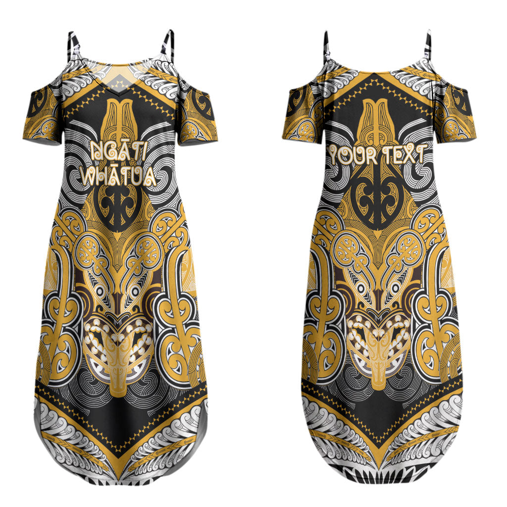 Aotearoa Iwi Ngati Whatua Personalised Couples Matching Summer Maxi Dress and Hawaiian Shirt Maori Kowhaiwhai Pattern LT19 - Polynesian Pride