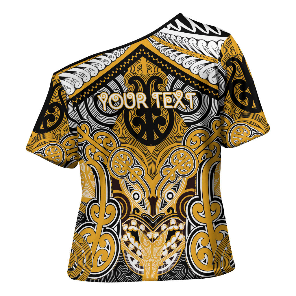 Aotearoa Iwi Ngati Whatua Personalised Cross Shoulder Shirt Maori Kowhaiwhai Pattern LT19 - Polynesian Pride