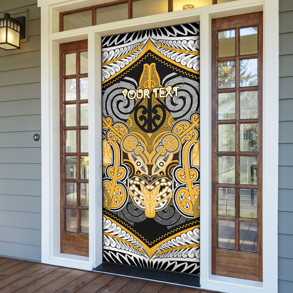 Aotearoa Iwi Ngati Whatua Personalised Door Cover Maori Kowhaiwhai Pattern LT19 - Polynesian Pride