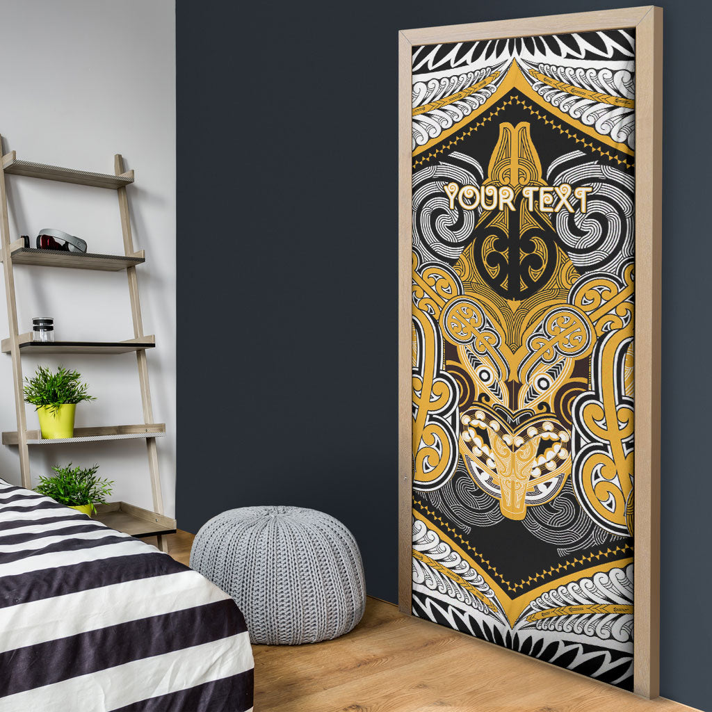 Aotearoa Iwi Ngati Whatua Personalised Door Cover Maori Kowhaiwhai Pattern LT19 - Polynesian Pride