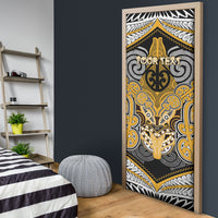 Aotearoa Iwi Ngati Whatua Personalised Door Cover Maori Kowhaiwhai Pattern LT19 - Polynesian Pride