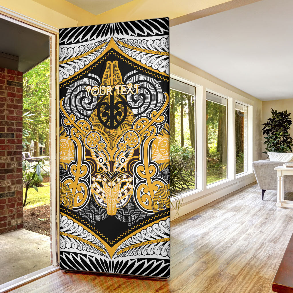 Aotearoa Iwi Ngati Whatua Personalised Door Cover Maori Kowhaiwhai Pattern LT19 - Polynesian Pride