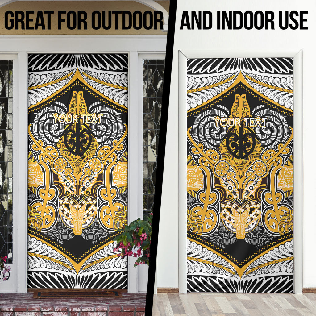 Aotearoa Iwi Ngati Whatua Personalised Door Cover Maori Kowhaiwhai Pattern LT19 - Polynesian Pride