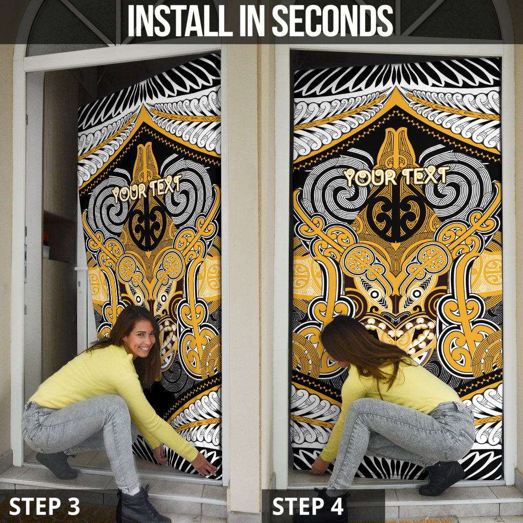 Aotearoa Iwi Ngati Whatua Personalised Door Cover Maori Kowhaiwhai Pattern LT19 - Polynesian Pride