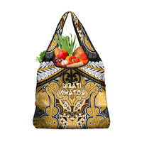 Aotearoa Iwi Ngati Whatua Grocery Bag Maori Kowhaiwhai Pattern LT19 1-pack One Size Yellow - Polynesian Pride