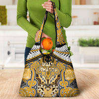 Aotearoa Iwi Ngati Whatua Grocery Bag Maori Kowhaiwhai Pattern LT19 - Polynesian Pride