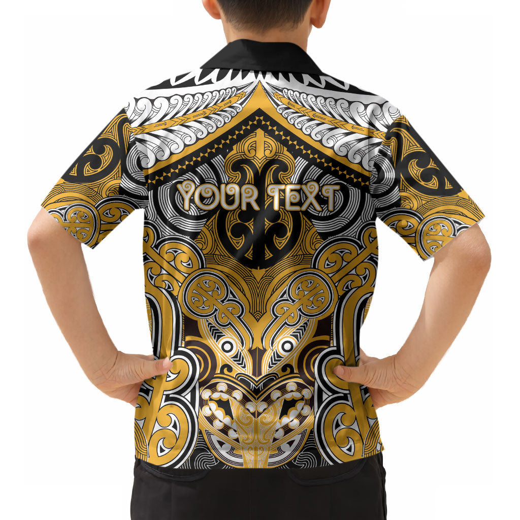 Aotearoa Iwi Ngati Whatua Personalised Kid Hawaiian Shirt Maori Kowhaiwhai Pattern LT19 - Polynesian Pride