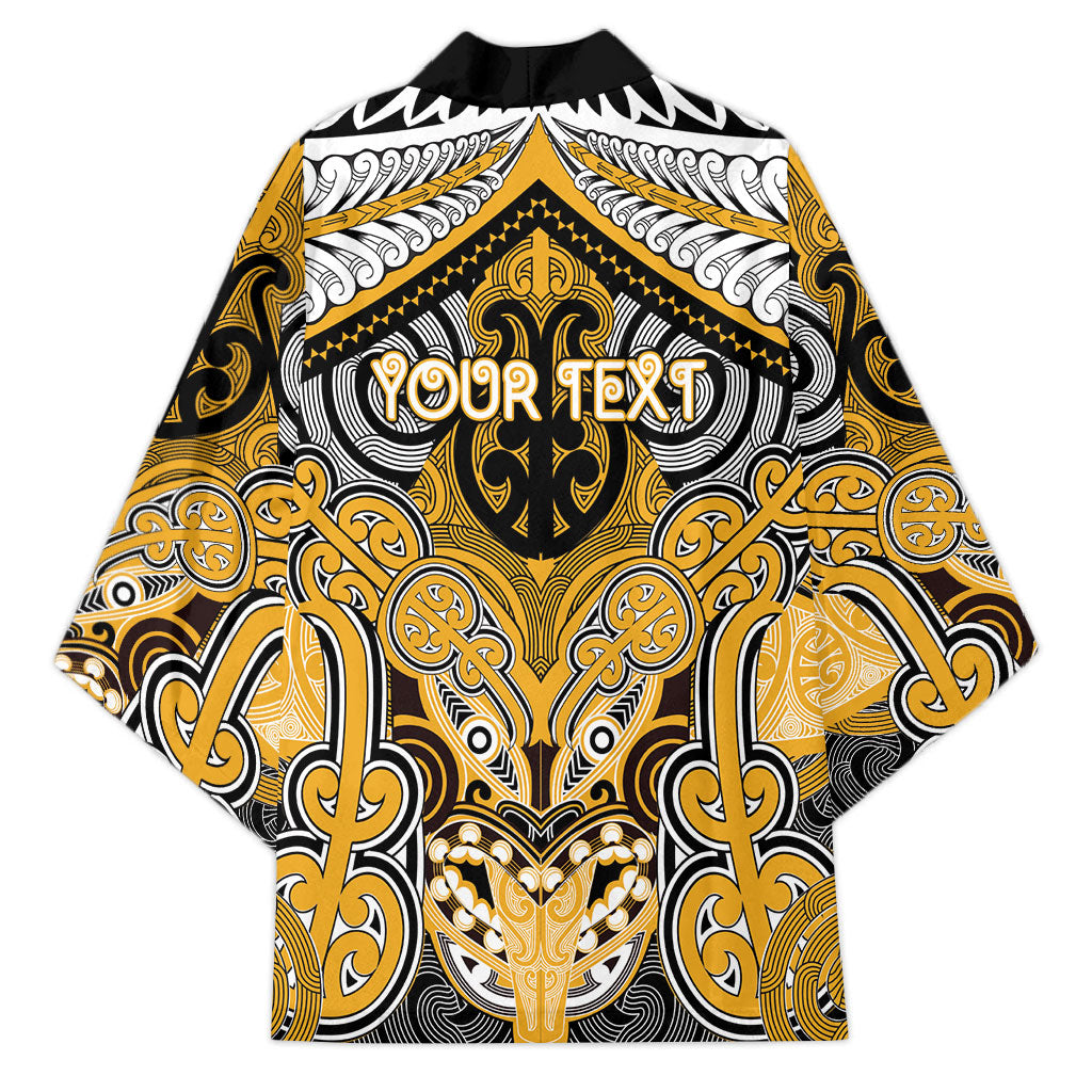 Aotearoa Iwi Ngati Whatua Personalised Kimono Maori Kowhaiwhai Pattern LT19 - Polynesian Pride