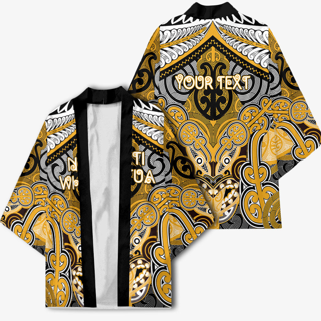 Aotearoa Iwi Ngati Whatua Personalised Kimono Maori Kowhaiwhai Pattern LT19 - Polynesian Pride