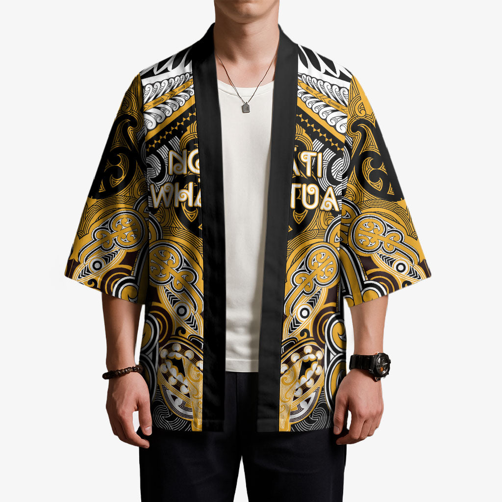 Aotearoa Iwi Ngati Whatua Personalised Kimono Maori Kowhaiwhai Pattern LT19 - Polynesian Pride