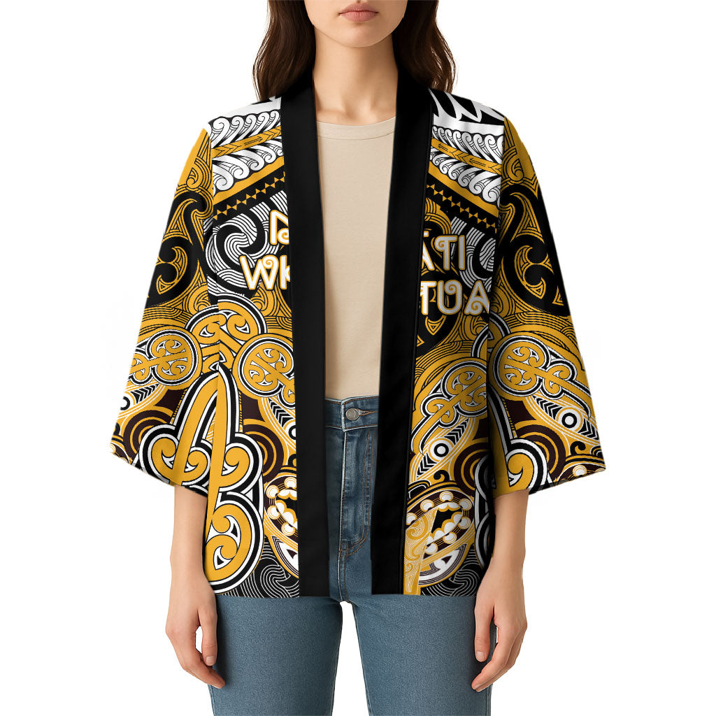 Aotearoa Iwi Ngati Whatua Personalised Kimono Maori Kowhaiwhai Pattern LT19 - Polynesian Pride