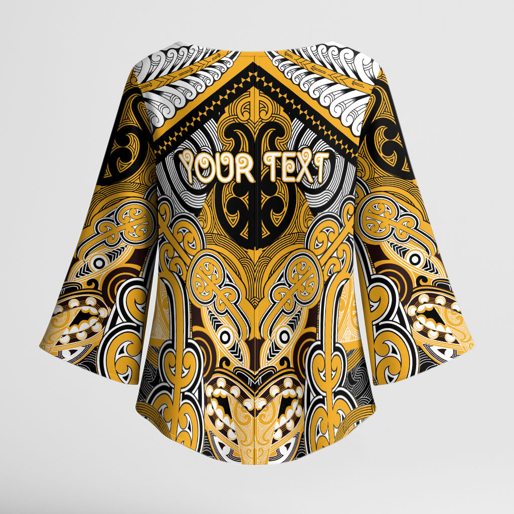 Aotearoa Iwi Ngati Whatua Personalised Kimono Sleeve Blouse Maori Kowhaiwhai Pattern LT19 - Polynesian Pride