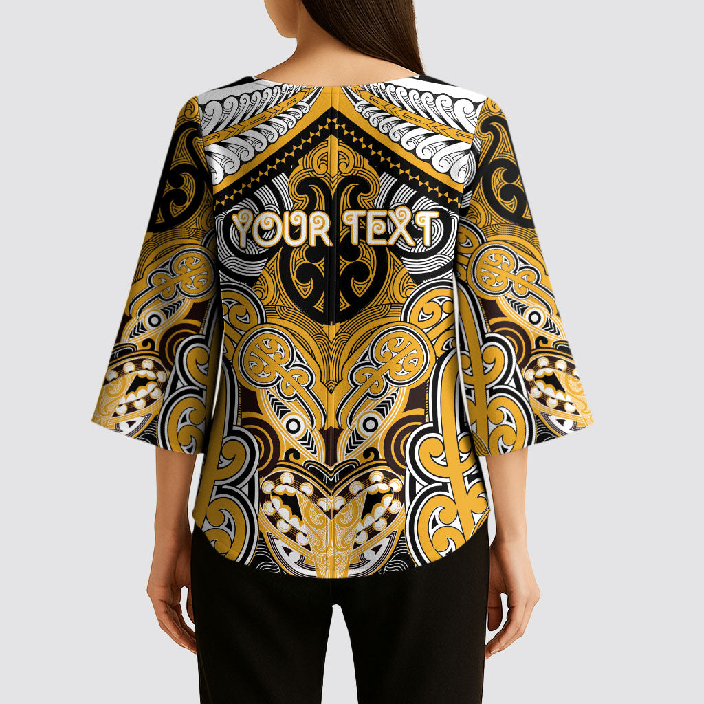 Aotearoa Iwi Ngati Whatua Personalised Kimono Sleeve Blouse Maori Kowhaiwhai Pattern LT19 - Polynesian Pride