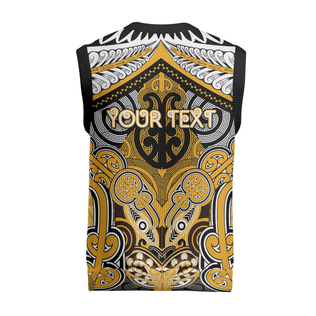 Aotearoa Iwi Ngati Whatua Personalised Christmas Knitted V-Neck Vest Maori Kowhaiwhai Pattern LT19 - Polynesian Pride