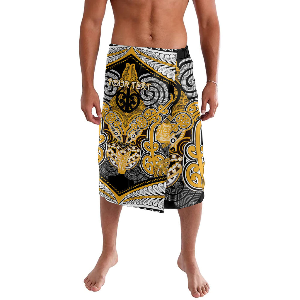 Aotearoa Iwi Ngati Whatua Personalised Lavalava Maori Kowhaiwhai Pattern LT19 Yellow - Polynesian Pride
