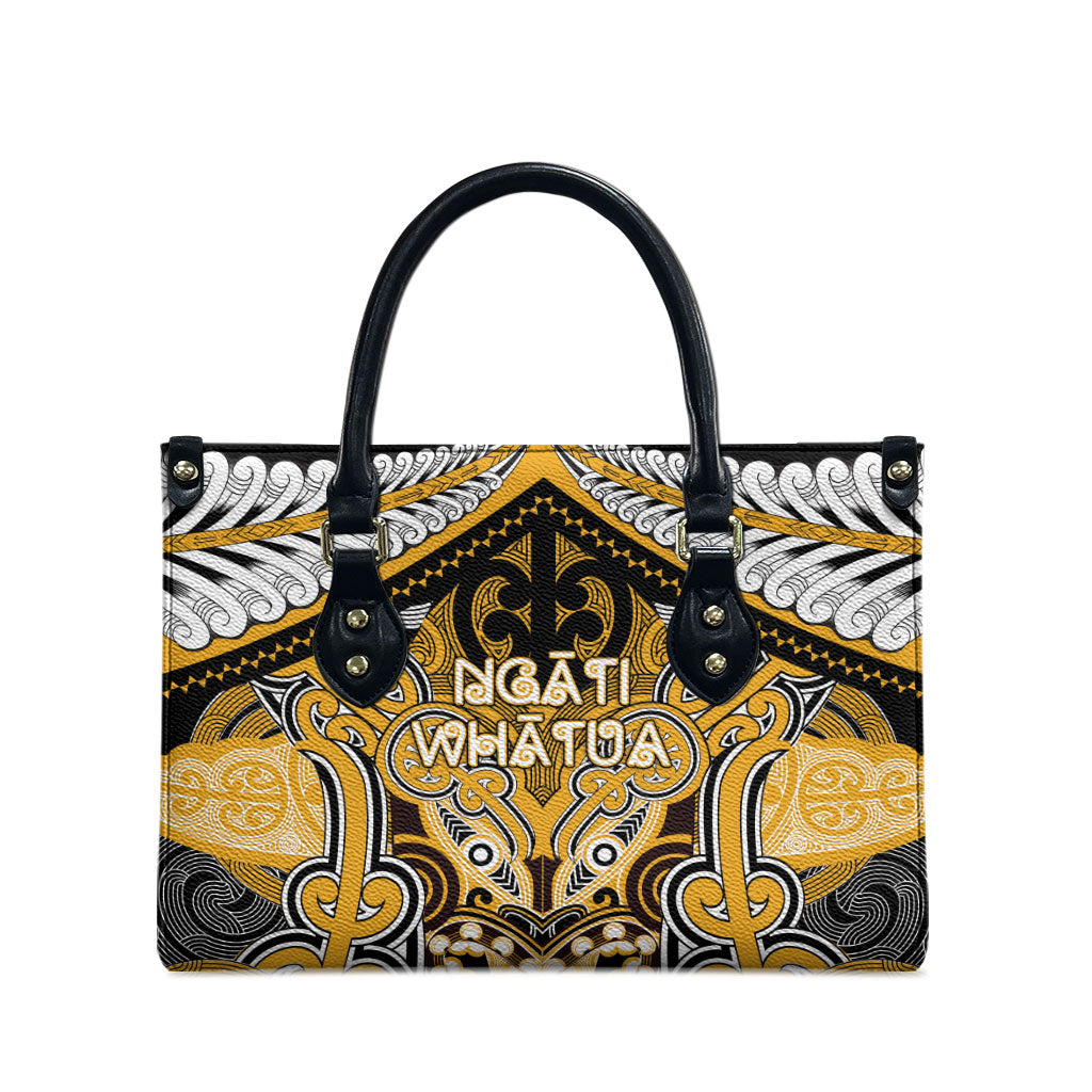 Aotearoa Iwi Ngati Whatua Leather Bag Maori Kowhaiwhai Pattern LT19 - Polynesian Pride