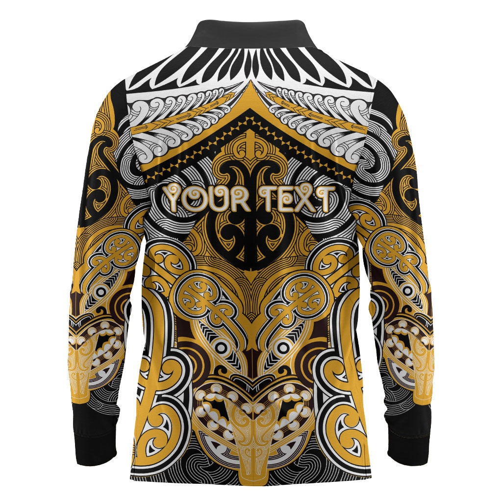 Aotearoa Iwi Ngati Whatua Personalised Long Sleeve Polo Shirt Maori Kowhaiwhai Pattern LT19 - Polynesian Pride