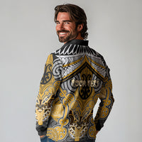Aotearoa Iwi Ngati Whatua Personalised Long Sleeve Polo Shirt Maori Kowhaiwhai Pattern LT19 - Polynesian Pride