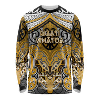 Aotearoa Iwi Ngati Whatua Personalised Long Sleeve Shirt Maori Kowhaiwhai Pattern LT19 Unisex Yellow - Polynesian Pride