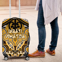 Aotearoa Iwi Ngati Whatua Luggage Cover Maori Kowhaiwhai Pattern LT19 Yellow - Polynesian Pride